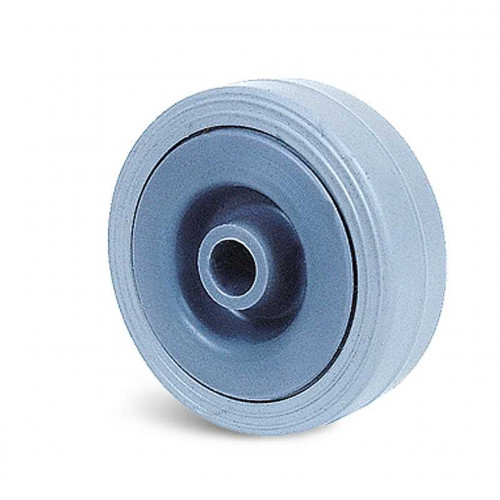 Roue en caoutchouc gris - Ø 30 mm - moyeu lisse 4 x 15 mm - charge 12 kg - GUITEL POINT M