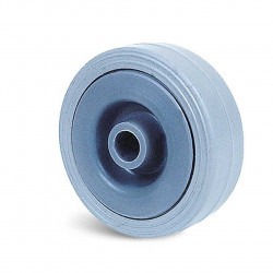 Roue en caoutchouc gris - Ø 42 mm - moyeu lisse 6 x 20 mm - charge 30 kg de marque GUITEL POINT M, référence: J10129500