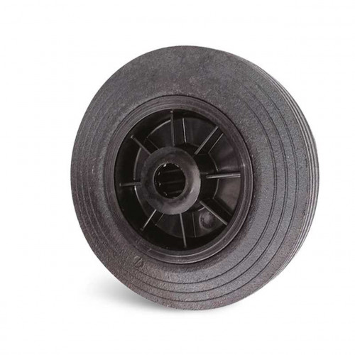 Roue en caoutchouc noir - Ø 160 mm - roulement à rouleaux 20 x 60 mm - charge 175 kg - GUITEL POINT M