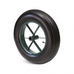 Roue de brouette pneumatique - Ø 400 x 100 mm - rayons verts - roulement à rouleaux - charge 200 kg de marque GUITEL POINT M, référence: J10131300