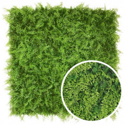 Mur végétal artificiel - Fougère - 1 x 1 m - occultation 99 % - clips intégrés de marque Lm Green, référence: J10133100