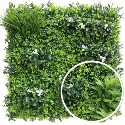 Mur végétal artificiel - Liseron - 1 x 1 m - occultation 99 % - clips intégrés de marque Lm Green, référence: J10133300