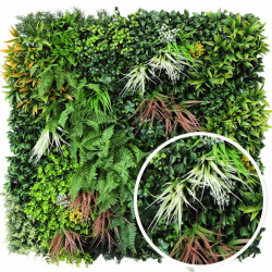 Mur végétal artificiel - Sauvage 1 x 1 m - occultation 99 % - clips intégrés de marque Lm Green, référence: J10134300