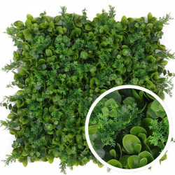 Feuillage artificiel - imitation Ficus 1 x 1 m - occultation 90 % - clips intégrés - Lm Green
