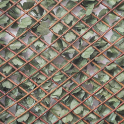 Treillis extensible - avec feuillage artificiel imitation lierre - hauteur 1 m - largeur 3 m - Lm Green
