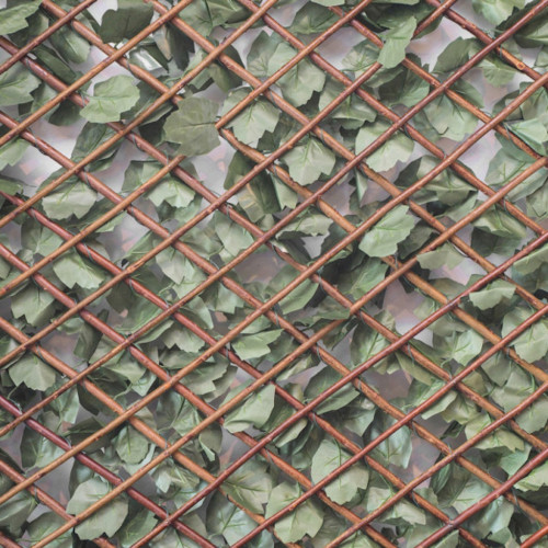 Treillis extensible - avec feuillage artificiel imitation lierre - hauteur 1 m - largeur 3 m - France Green