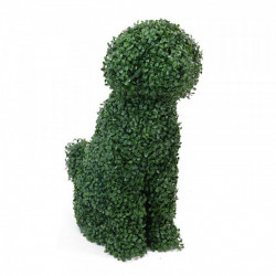 Chien topiaire artificiel - en buis synthétique - 61 cm - forme Labrador - Lm Green