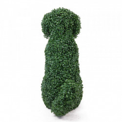 Chien topiaire artificiel - en buis synthétique - 61 cm - forme Labrador - Lm Green