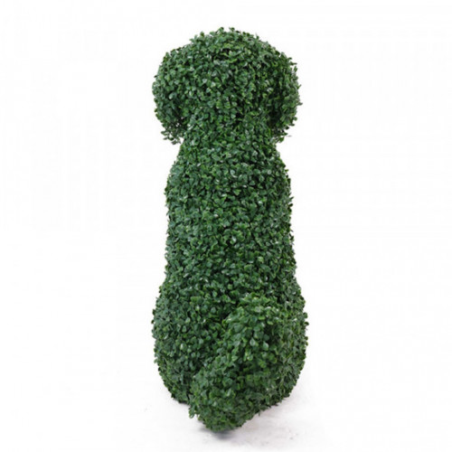 Chien topiaire artificiel - en buis synthétique - 61 cm - forme Labrador - Lm Green