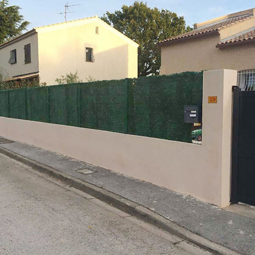 Haie artificielle - Premium 90 brins 1 x 3 m - vert foncé - double face - Lm Green