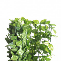 Haie artificielle - imitation rosier - rouleau 3 m - vert clair et vert tendre de marque Lm Green, référence: J10136800