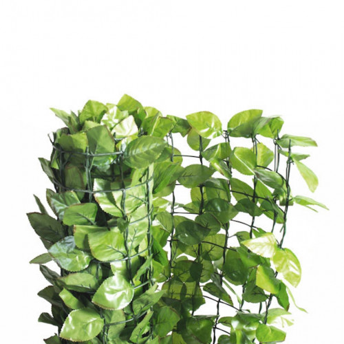 Haie artificielle - imitation rosier - rouleau 3 m - vert clair et vert tendre - France Green