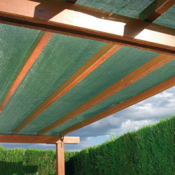 Brise-vue toile tissée - vert foncé 1 x 10 m - occultation 95 % - 240 g/m² - Lm Green