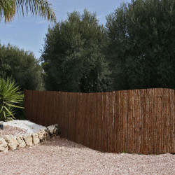 Clôture naturelle en écorce de pin - 1 x 5 m - occultation 80 % - lames 20 mm - Lm Green