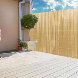 Canisse PVC - imitation bambou double face 1 x 3 m - occultation 90 % - lattes 16 mm - Lm Green