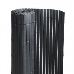 Canisse PVC - anthracite double face 1 x 3 m - occultation 90 % - lattes 16 mm de marque Lm Green, référence: J10138200