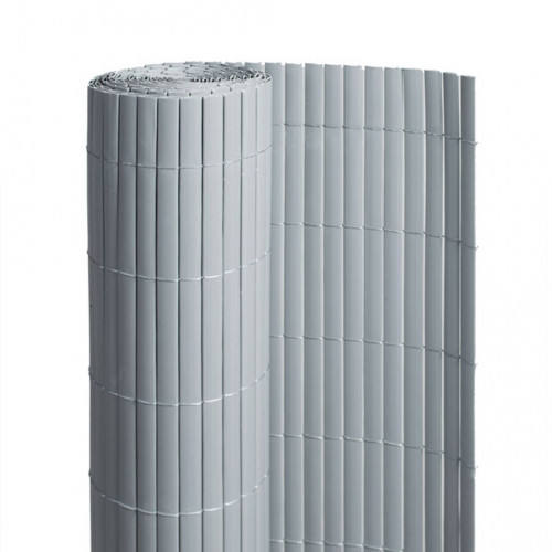 Canisse PVC - gris double face 1,20 x 3 m - occultation 90 % - lattes 16 mm - France Green