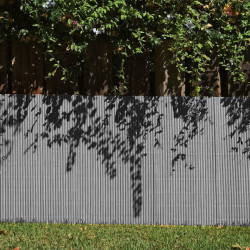 Canisse PVC - gris double face 1,20 x 3 m - occultation 90 % - lattes 16 mm - Lm Green