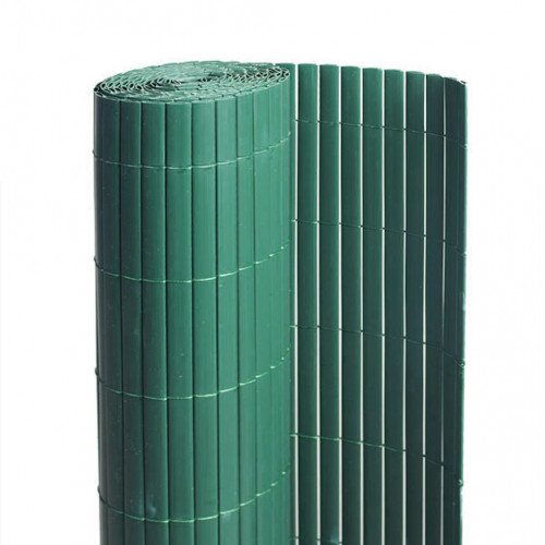 Canisse PVC - vert double face 1 x 3 m - occultation 90 % - lattes 16 mm - Lm Green