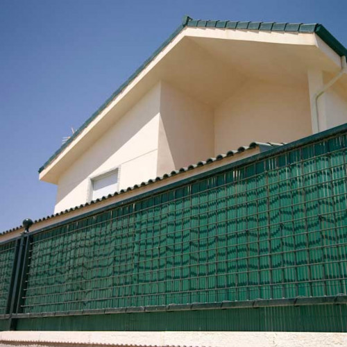 Canisse PVC - vert double face 1 x 3 m - occultation 90 % - lattes 16 mm - Lm Green
