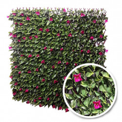 Treillis extensible - avec feuillage artificiel imitation bougainvillier - hauteur 1 m - largeur 2m de marque Lm Green, référence: J10139200