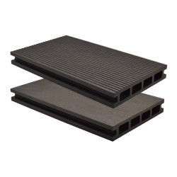 Pack de lames de terrasse composite - XTRA - 1,5 m² - Réversibles lisses et striées - Clips de fixation inclus de marque LAMEO, référence: J10139900