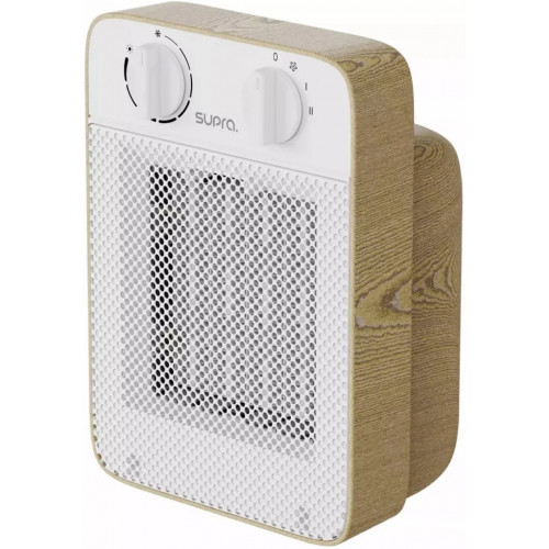 Chauffage soufflant céramique - Cerambois Essential - 1500 W - Effet bois - 2 puissances - Thermostat réglable - Silencieux - Supra