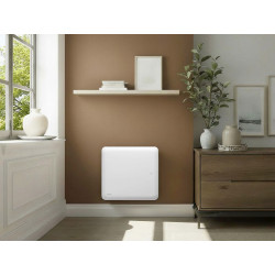 Radiateur électrique - AMAROC 2 - Inertie sèche céramique - 1000 W - Horizontal - Blanc - Programmable - Connecté - Détection de - Noirot