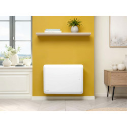 Radiateur électrique - AMAROC 2 - Inertie sèche céramique - 1500 W - Horizontal - Blanc - Programmable - Connecté - Détection de - Noirot
