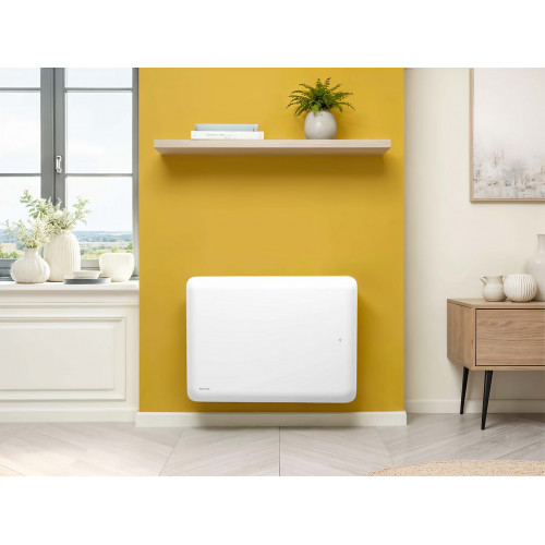 Radiateur électrique - AMAROC 2 - Inertie sèche céramique - 1500 W - Horizontal - Blanc - Programmable - Connecté - Détection de - Noirot