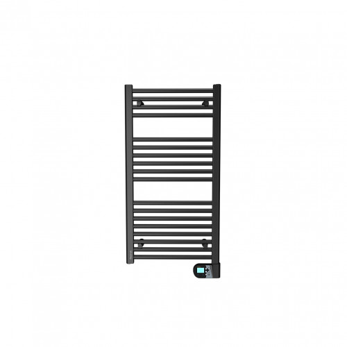 Sèche-serviettes électrique - Inertie fluide - 500 W - Vertical - Noir - Programmable - Fonction Boost - Détection fenêtre ouver - Noirot
