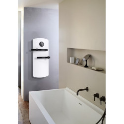 Sèche-serviettes électrique - ANURI 2 - Avec soufflerie - 1200 W - Vertical - Blanc - Programmable - Connecté - Fonction Boost - - Noirot
