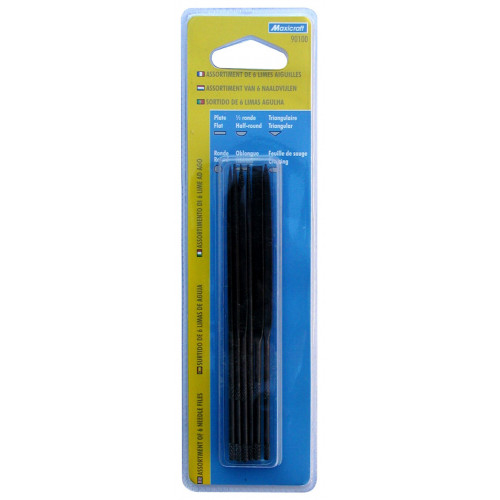 Lot De 6 Limes Aiguilles MORROWIND - 160 Mm Formes Variées - Pour Métal, Bois, Plastique