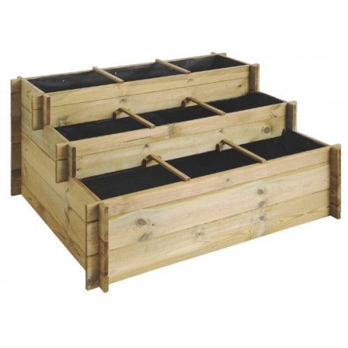 Carré potager 3 étages bois autoclave - 371L - Jardipolys