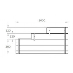 Carré potager 3 étages bois autoclave - 371L - Jardipolys