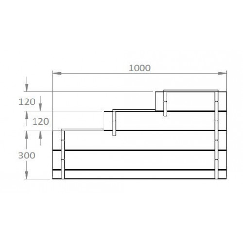 Carré potager 3 étages bois autoclave - 371L - Jardipolys