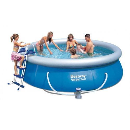 Piscine Ronde "Fast Set" Ø366 x 91 cm + filtre + échelle - BESTWAY