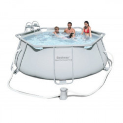 KIT Piscine hexagonale "Steel Frame" Ø 330 x 102 cm - BESTWAY