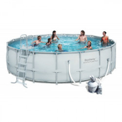 KIT Piscine ronde "Steel Frame" Ø549 x 132cm + filtre à sable - BESTWAY