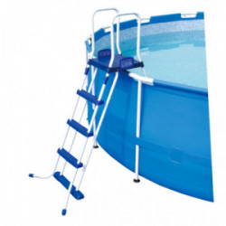 Echelle de piscine 2 x 3 marches + plateforme - BESTWAY