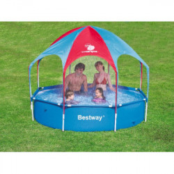 Piscine tubulaire ronde avec tonnelle Ø 244 cm - BESTWAY