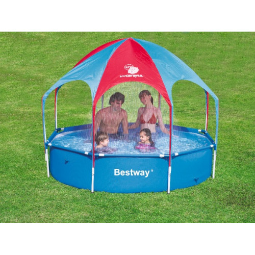 Bestway Piscine Tubulaire Ronde Avec Tonnelle ø 244 Cm