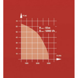 Pompe de forage – GC-DW 1300 N – Débit 5 000 l/h – Profondeur 65 m - EINHELL 