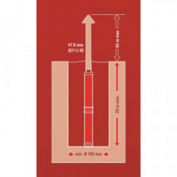 Pompe de forage – GC-DW 1300 N – Débit 5 000 l/h – Profondeur 65 m - EINHELL 
