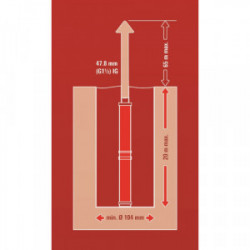 Pompe immergée de forage GC-DW 1300 N - EINHELL 