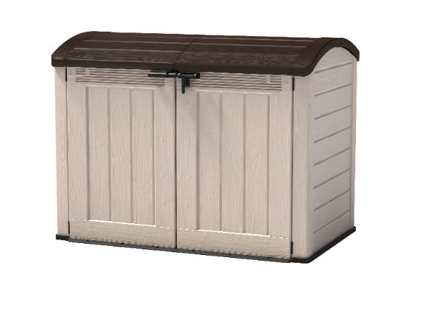 Grand coffre de jardin - 2000L - Beige - 177 x 113 x 134 cm