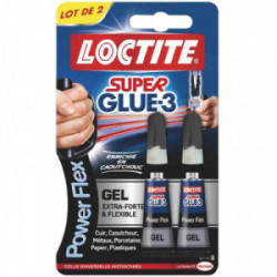 Super Glue 3 power Flex 2 x 3 g de marque Loctite, référence: B2430300