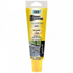 Joint silicone blanc 100 ml de marque GEB, référence: B2442500