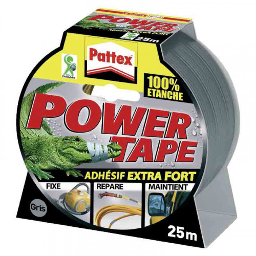 Adhésif super puissant "Power tape" Gris - 50 mm x 25 m - PATTEX