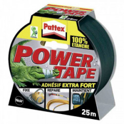 Adhésif super puissant "Power tape" Noir - 50 mm x 25 m de marque PATTEX, référence: B2448400